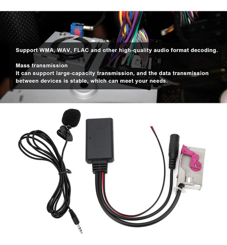 Receptor Bluetooth 5.0 Para Coche Con Auxiliar Audi A3 A4 R8 Foto 2