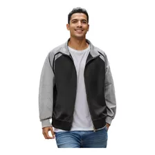 Sudadera Informal Con Cremallera Y Cuello Alto Para Hombre