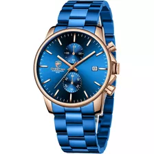 Hora De Oro Relojes Para Hombre Con Acero Inoxidable Chapado