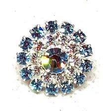 Escarapela Engarzada Prendedor Pin Cristal