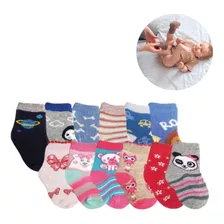 Kit De 6 Pares De Meias Infantil Baby Menino E Menina