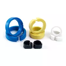 Kit 10 Anilhas Acetal 5,5mm Fecho Click - Calopsitas/rosela