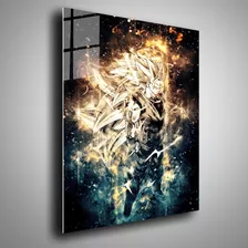 Cuadro Metalico Goku Transformacion Ssj3 Shiny Arte 40x60