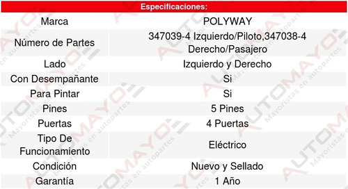 Kit 2 Espejos (de Calidad) Acura Rdx 08-12 Polyway Foto 4