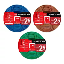 Cable Unipolar 2.5mm Trefilcon X 3 Rollos De 100 Mts *c*