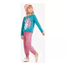 Calça Jogger Infantil Feminina Rovi Kids Rosa