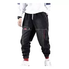 Hip Hop Hombre Jeans Elástico Harun Cargo Pantalones