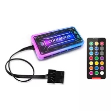 Controlador De Fan Cooler Rgb De 10 Puerto Con Dos Led Strip