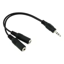 Adaptador Gamenote 3.5mm 2 A 1 Para Audifonos Color Negro