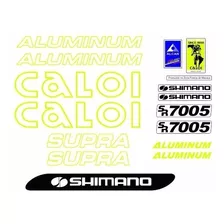 Adesivo Bicicleta Antiga Caloi Aluminum Supra Amarelo