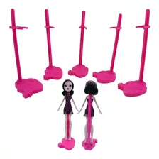 Kit 6 Suporte Rosa Para Boneca Monster High Ever Afer High