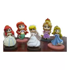 Set 5 Figuras Princesas Disney Ariel,rapunzel,aurora,sirenit