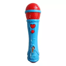 Microfone Infantil Brinquedo Musical Sai A Voz Cantor Rock