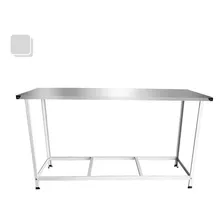 Mesa Serviço Bancada P/ Confeitaria Reforçada 145x55 Inox