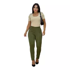 Calça Feminina Em Suede Cigarrete 