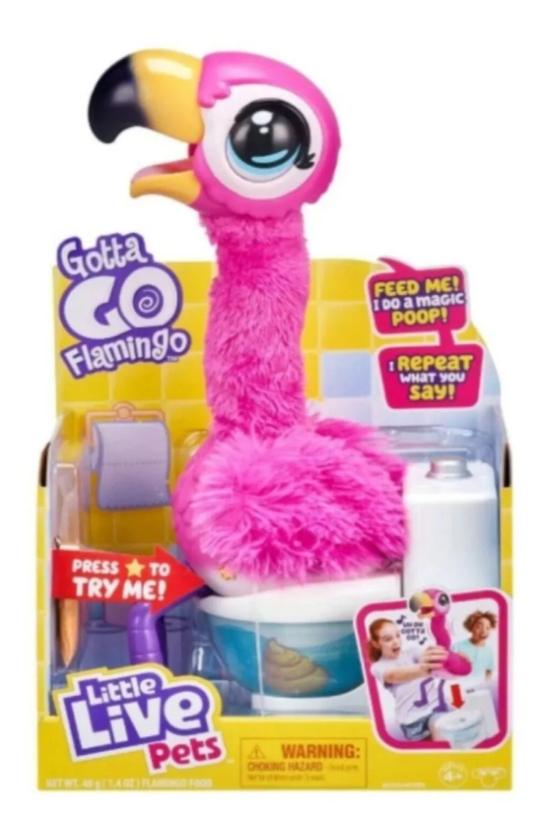 Brinquedo Little Live Pets Flamingo Come Fala E Faz Coco