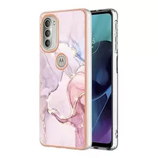 Funda Para Moto G51 5g Tpu Marble Rose Gold