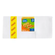 5 Kits Pano Pia Multiuso Limpeza Alklin 28cm X 30cm Branco