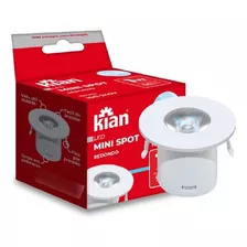 Kit 5 Mini Spot Led Redondo Branco 1w Embutir Cor 1. Branco Frio (6500k) 110v/220v