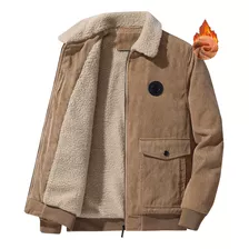 Chaqueta De Lana Con Forro De Piel Para Hombre