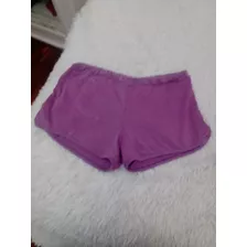 Short Violeta Algodón T M Detalle Pantalón Corto 