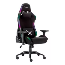 Silla Gamer Deportiva Xzeal Xz15 Negra Rgb Tela Doble