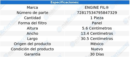 Filtro Para Aire 147 L4 2.0l De 2003 A 2009 Engine Fil Foto 2