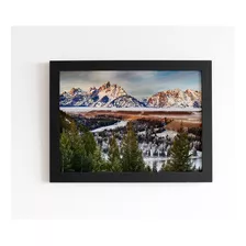 Quadro Art Inverno Nevado Parque Nacional Grand Teton
