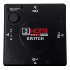 Switch Selector Divisor Puertos Hdmi 3 En 1 Pc Televisor Dvd