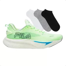 Tênis Fila Float Maxxi 2 Pro Masculino Corrida + Kit Meias 