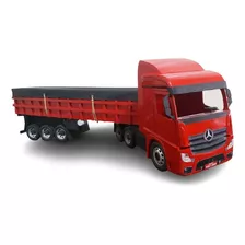 Carreta Mb Actros Gigante Graneleiro Madeira Mdf Miniatura