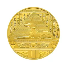 Moeda Egito Anúbis Em Ouro 24 K 