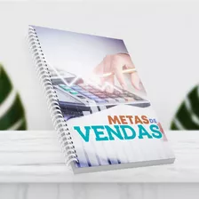 Caderno De Metas De Vendas | Nome Personalizado 340 Páginas