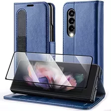 Funda Ocase Con Porta Pluma Para Galaxy Z Fold 4 Blue