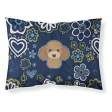 Caroline's Treasures Bb5107pillowcase Blue Flowers Chocolate