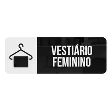 Placa Sinalização Acrílico Vestiário Feminino Empresa Loja