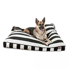 Majestic Pet Vertical Stripe Rectangle Dog Bed, Black, X-lar