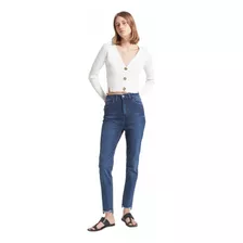 Maria Cher - Jeans Tiro Alto Elastizado Maria Cher Ficus