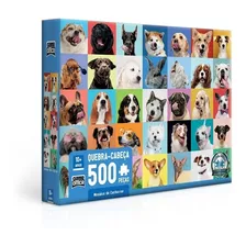 Quebra Cabeça Puzzle Mosaico De Cachorros 500pçs Game Office