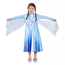 Fantasia Anna Frozen 2 Vestido Luxo Infantil Menina Elsa
