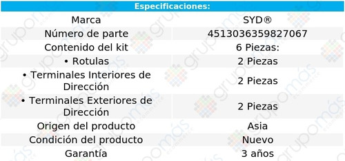 Terminales Y Rtulas Syd Buick Rendezvous 2002 A 2007 Foto 3