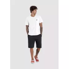 Camiseta Básica Manga Curta Masculina Decote V Fico Branca