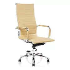 Cadeira De Escritório Presidente Eames Esteira V322 Bege