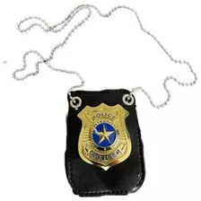 Distintivo Policial Acessório Para Fantasia Plástico Police