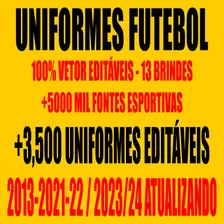 Kit +2000 Templates De Futebol Camisas - Vetor Cdr +brindes