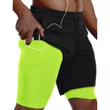 Jwj Pantalones Cortos De Correr 2 En 1 Para Hombre, De Secad