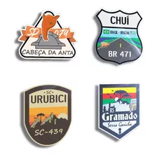 Kit 4 Adesivos Serras Gramado Rs Urubici Sc Chui Cabeça Anta