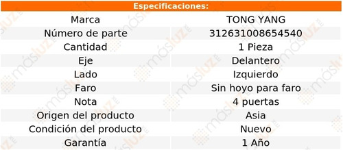 Rejilla Defensa Del Izq S/hoyo P/faro Mirage G4 19/20 Foto 2