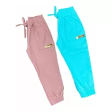 Roupas Juvenil Feminina Calça Jogger Kit 2 Peças Blogueira