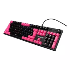 Ocelot Ogmk04 - Teclado Gamer Mecánico Rosa Rgb Antighosting Idioma Español Latinoamérica